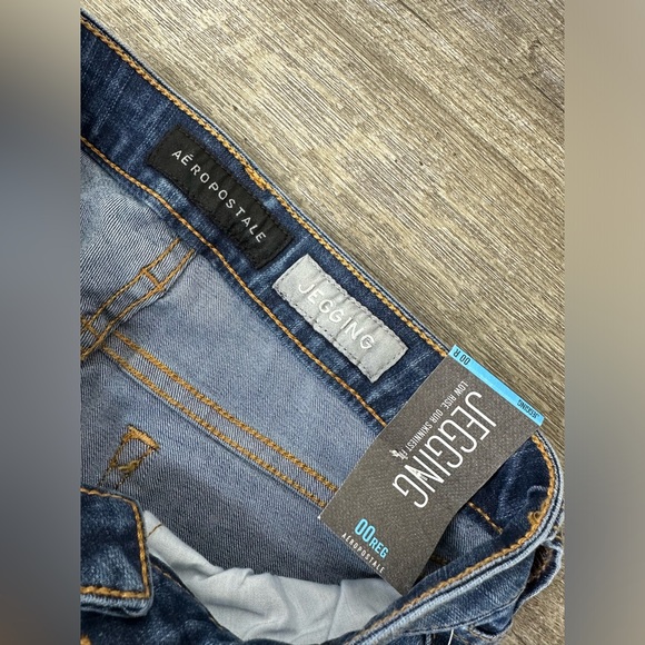 AEROPOSTALE Womens SIZE 00 Regular Medium Wash High Rise Jegging JEAN New - Picture 3 of 5